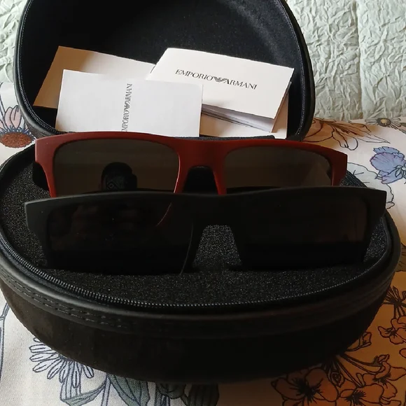 NWT Emporio Armani Men's EA4115 411 Black/maroon Frames/sunglasses - Picture 9 of 16